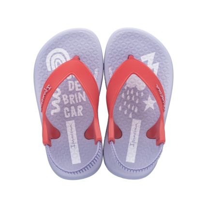 Chinelo Baby Ipanema Anatomica Soft - 26121 - Lilas/vermelho/branco - Atacado