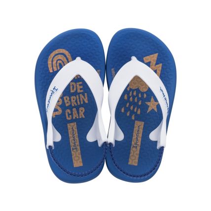 Chinelo Baby Ipanema Anatomica Soft - 26121 - Azul/branco/laranja - Atacado