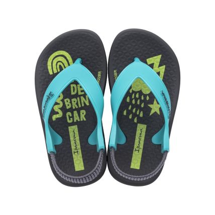 Chinelo Baby Ipanema Anatomica Soft - 26121 - Cinza/azul/verde - Atacado