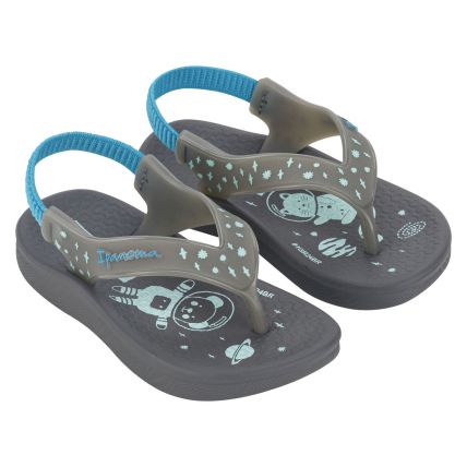 Chinelo Baby Ipanema Anatomica Soft - 26121 - Cinza/cinza/verde - Atacado