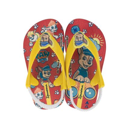 Chinelo Baby Ipanema Patrulha Canina - 26124 - Vermelho/Amarelo/Branco - Atacado