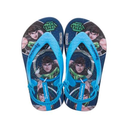 Chinelo Baby Ipanema Polly E Max Steel - 26349 - Azul/azul - Atacado