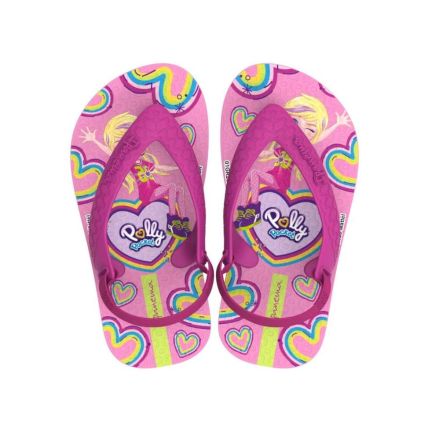 Chinelo Baby Ipanema Polly E Max Steel - 26349 - Rosa/Amarelo - Atacado