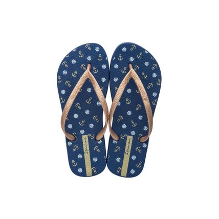 Chinelo Feminino Ipanema Only - 26463 - Azul/ouro - Atacado