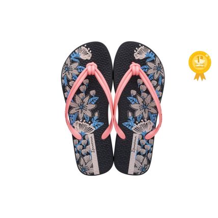 Chinelo Feminino Ipanema Elo Print - 26468 - Preto/rosa - Atacado