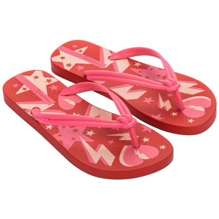 Chinelo Feminino Ipanema Elo Print - 26468 - Vermelho/rosa/bege - Atacado