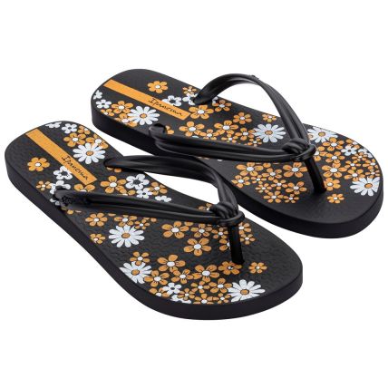 Chinelo Feminino Ipanema Elo Print - 26468 - Preto/amarelo/branco - Atacado