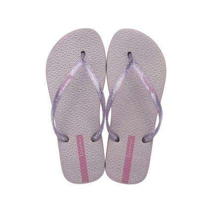 Chinelo Feminino Ipanema Glitter - 26481 - Bege/lilas Glitter - Atacado