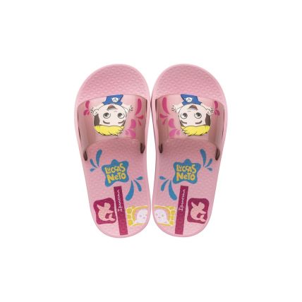 Chinelo Slide Infantil Ipanema Luccas Neto - 26497 - Rosa/rosa Transparente - Atacado