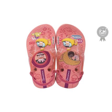 Chinelo Baby Ipanema Mundo Bita - 26498 - Rosa/rosa Transparente - Atacado