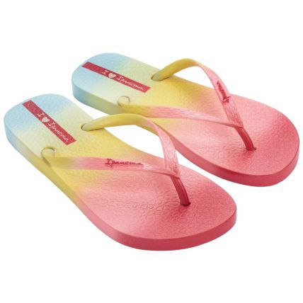 Chinelo Feminino Ipanema California Vibes - 26550 - Bege/vermelho/amarelo - Atacado