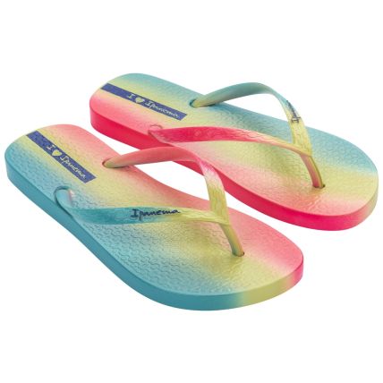 Chinelo Feminino Ipanema California Vibes - 26550 - Bege/rosa/verde - Atacado