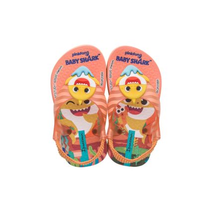 Chinelo Infantil Ipanema Baby Shark - 26564 - Laranja/laranja/amarelo - Atacado