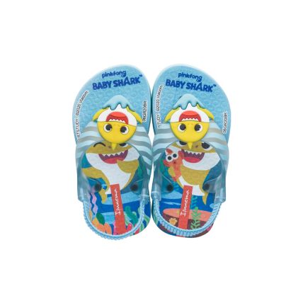 Chinelo Infantil Ipanema Baby Shark - 26564 - Azul/azul/amarelo - Atacado