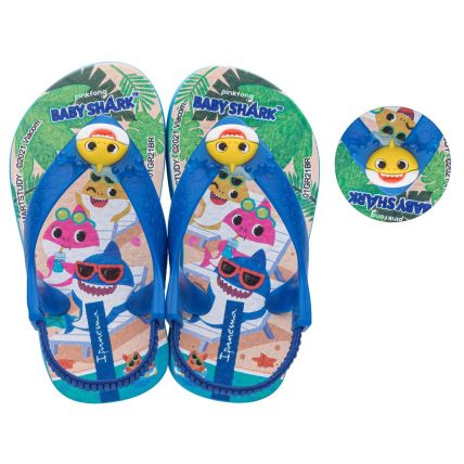 Chinelo Infantil Ipanema Baby Shark - 26564 - Azul/azul - Atacado