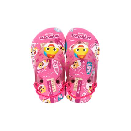 Chinelo Baby Ipanema Baby Shark - 26564+ - Rosa/amarelo/branco - Atacado
