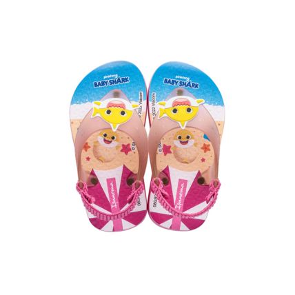 Chinelo Ipanema Baby Shark - 26564 - Rosa/branco/amarelo - Atacado