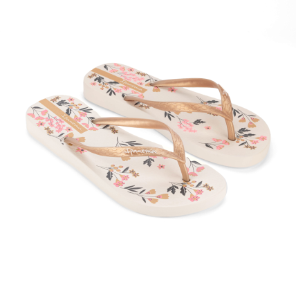 Chinelo Feminino Ipanema Oasis - 26571 - Bege/ouro/rosa - Atacado