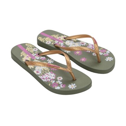 Chinelo Feminino Ipanema Oasis - 26571 - Verde/ouro/lilas - Atacado