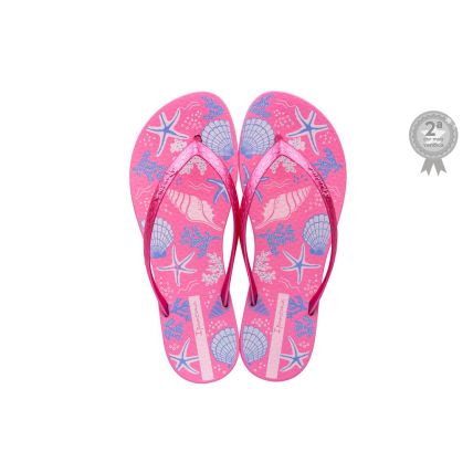 Chinelo Feminino Ipanema Wave Elegance - 26594 - Rosa/rosa/azul - Atacado