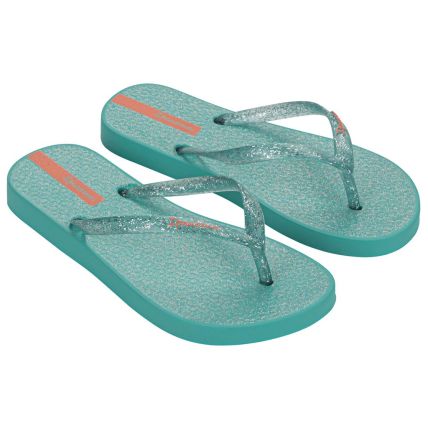 Chinelo Infantil Ipanema Glitter - 26622 - Azul/glitter/laranja - Atacado