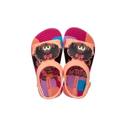 Sandália Baby Ipanema Fofulinha Turma Da Monica - 26632 - Rosa/laranja (Aa730) - Atacado