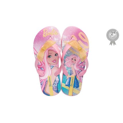 Chinelo Infantil Ipanema Barbie Encantada - 26713 - Rosa/rosa - Atacado