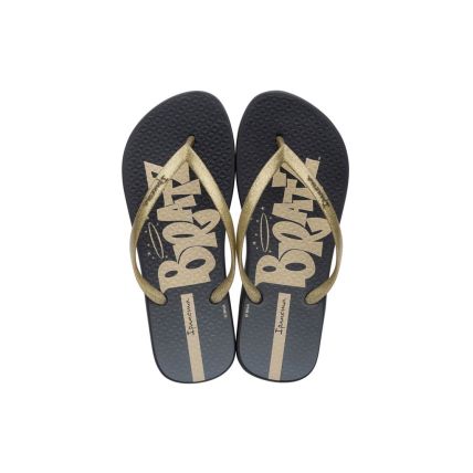 Chinelo Feminino Ipanema Bratz - 26731 - Preto/glitter Ouro - Atacado