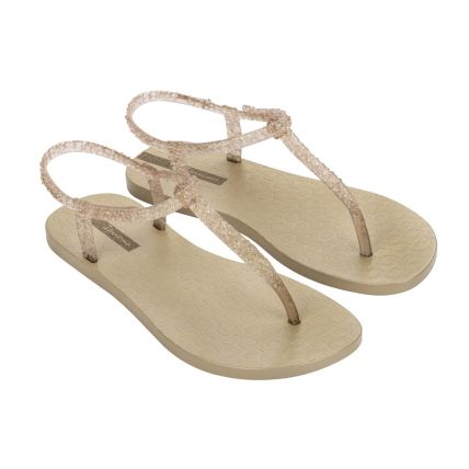 Sandália Feminina Ipanema Class Glitz - 26732 - Bege/ouro - Atacado
