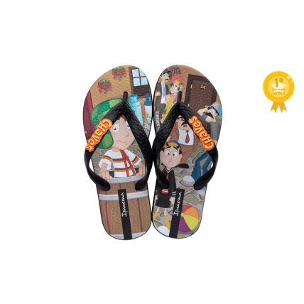Chinelo Infantil Ipanema Chaves E Chapolin - 26734 - Preto/laranja/amarelo - Atacado