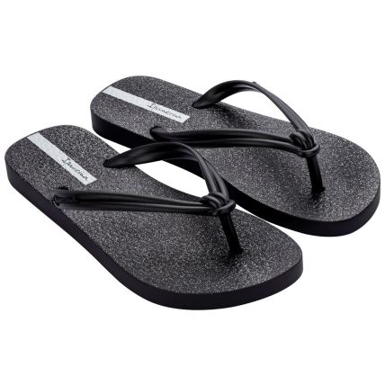 Chinelo Feminino Ipanema Elo Chic - 26743 - Preto Glitter/preto - Atacado