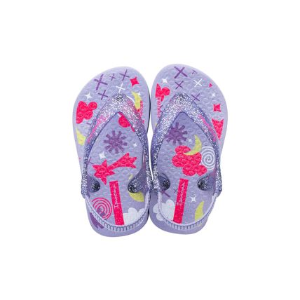 Chinelo Baby Ipanema Brilha - 26744 - Violeta/lilas Glitter - Atacado