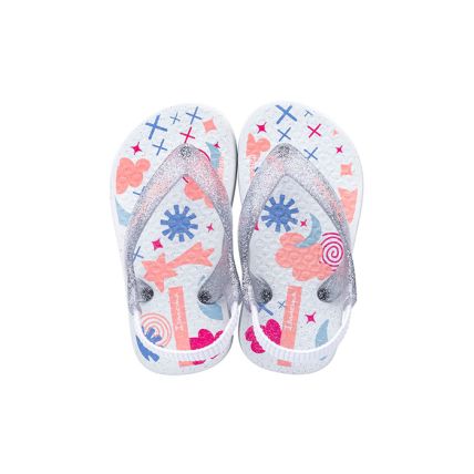 Chinelo Baby Ipanema Brilha - 26744 - Branco/vidro Glitter - Atacado