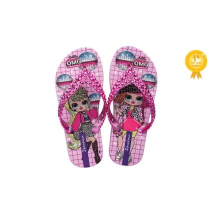Chinelo Infantil Ipanema Lol Omg - 26756 - Rosa/rosa Metalizado - Atacado