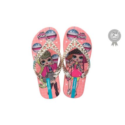 Chinelo Feminino Ipanema Lol Omg - 26756 - Rosa/ouro - Atacado