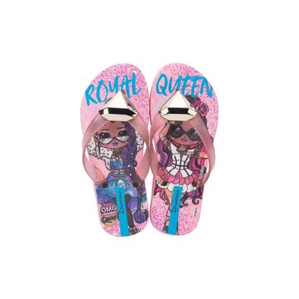 Chinelo Infantil Ipanema Lol Omg - 26756 - Rosa/rosa Glitter - Atacado