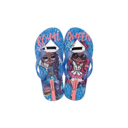 Chinelo Infantil Ipanema Lol Omg - 26756 - Azul/azul Glitter - Atacado
