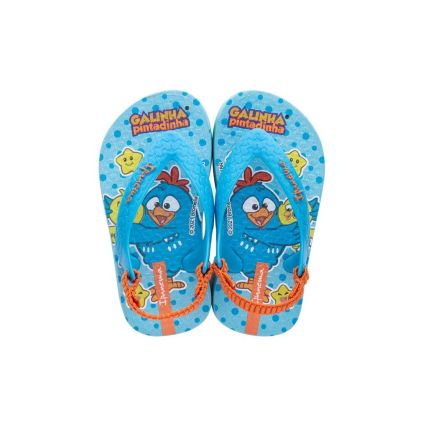 Chinelo Baby Ipanema Galinha Pintadinha Afeto - 26757 - Azul/azul/laranja - Atacado
