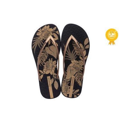 Chinelo Feminino Ipanema Easy Print - 26759 - Preto/ouro - Atacado