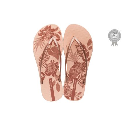 Chinelo Feminino Ipanema Easy Print - 26759 - Bege/rosa Metalizado - Atacado