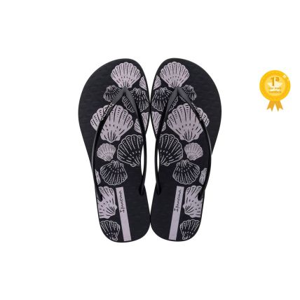 Chinelo Feminino Ipanema Easy Print - 26759 - Preto/preto/lilas - Atacado