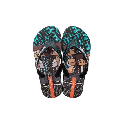 Chinelo Infantil Ipanema Authentic Games Skin - 26774 - Preto/azul/laranja - Atacado