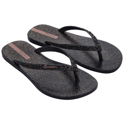 Chinelo Feminino Ipanema Glitz - 26783 - Preto/preto Glitter - Atacado