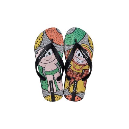 Chinelo Infantil Ipanema Turma Da Monica - 26790 - Preto/preto/amarelo - Atacado