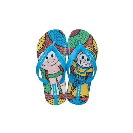 Chinelo Infantil Ipanema Turma Da Monica - 26790 - Azul/azul/amarelo - Atacado