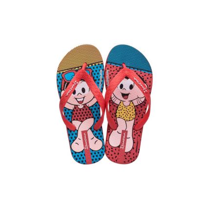 Chinelo Infantil Ipanema Turma Da Monica - 26790 - Vermelho/vermelho/rosa - Atacado