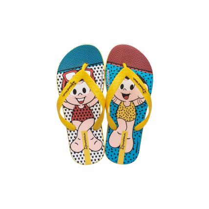 Chinelo Infantil Ipanema Turma Da Monica - 26790 - Amarelo/amarelo/rosa - Atacado