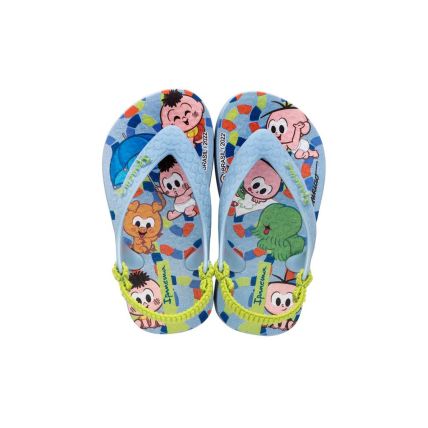 Chinelo Baby Ipanema Turma Da Monica - 26791 - Azul Claro/verde - Atacado
