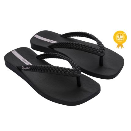 Chinelo Feminino Ipanema Fever Trecce - 26801 - Preto/preto - Atacado