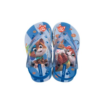 Chinelo Baby Ipanema 44 Gatos Rock Band - 26808 - Azul/azul Transparente - Atacado